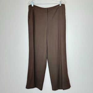 TALBOTS Womens Wool Blend Trousers‎ Pants 12P Petites Brown Lined Office Career